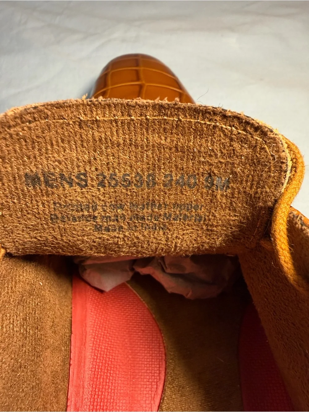 Stacy Adams Cognac Croc-Embossed Leather Oxfords